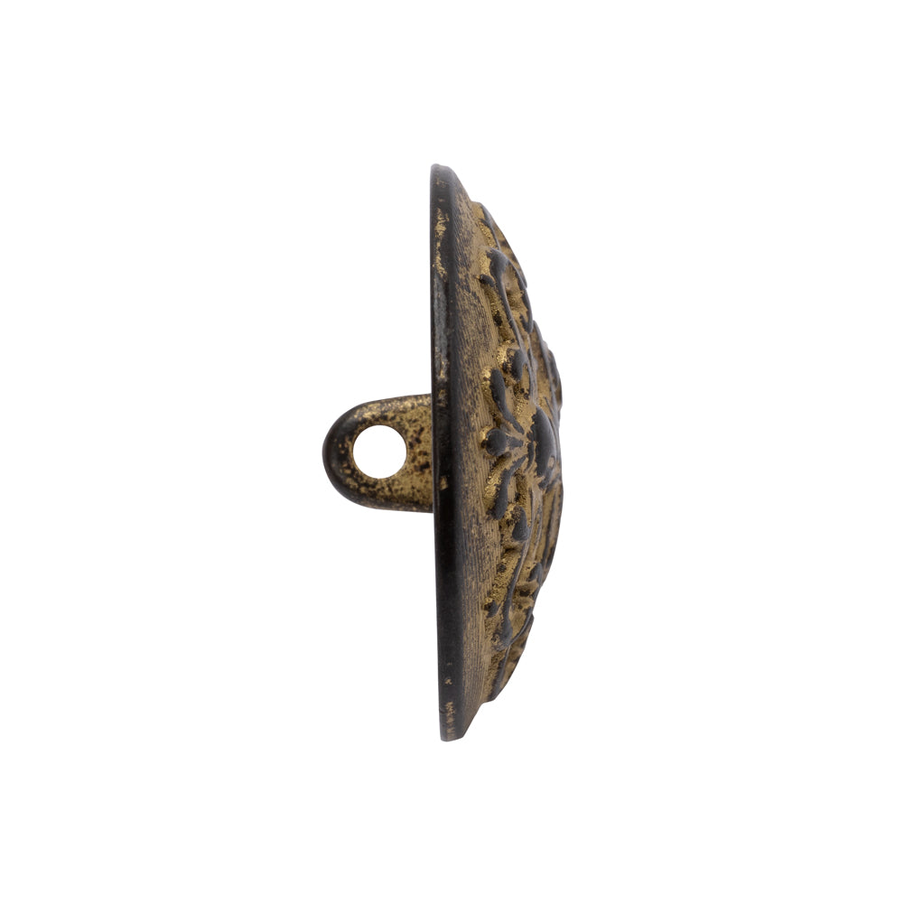 Metal Shank Back Button - 40L/25.5mm - Distressed Gold Crest - Joann Fabrics