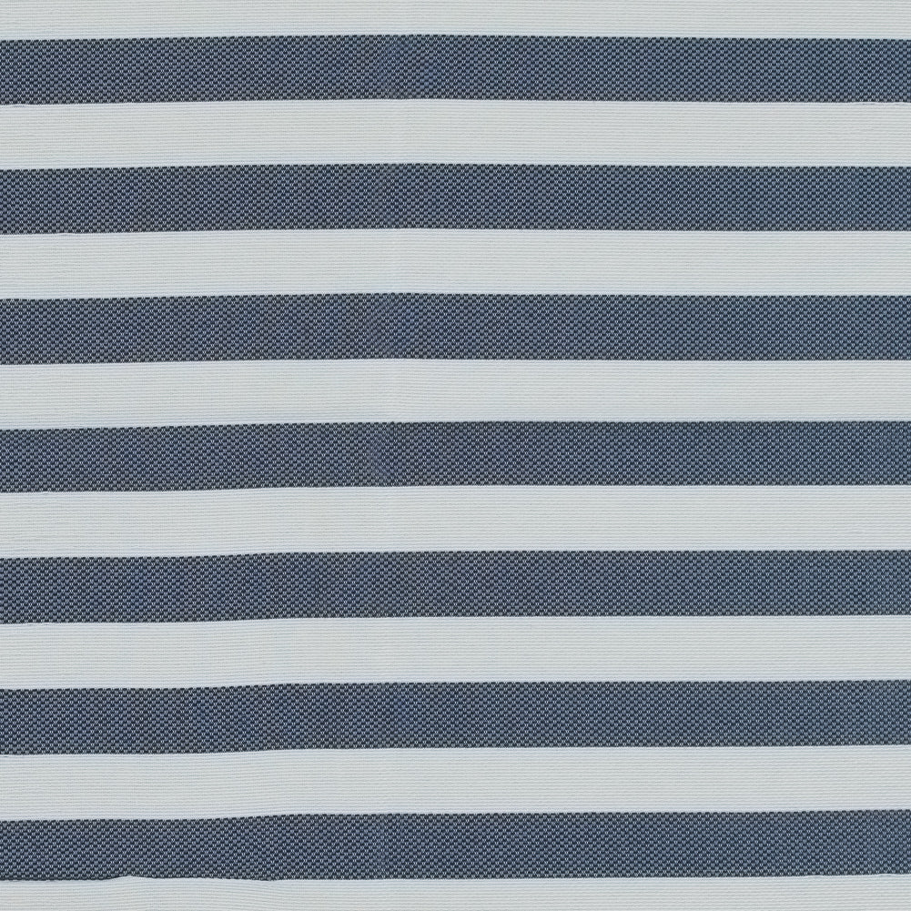 Navy and White Awning Striped Cotton and Acetate Tweed - Joann Fabrics