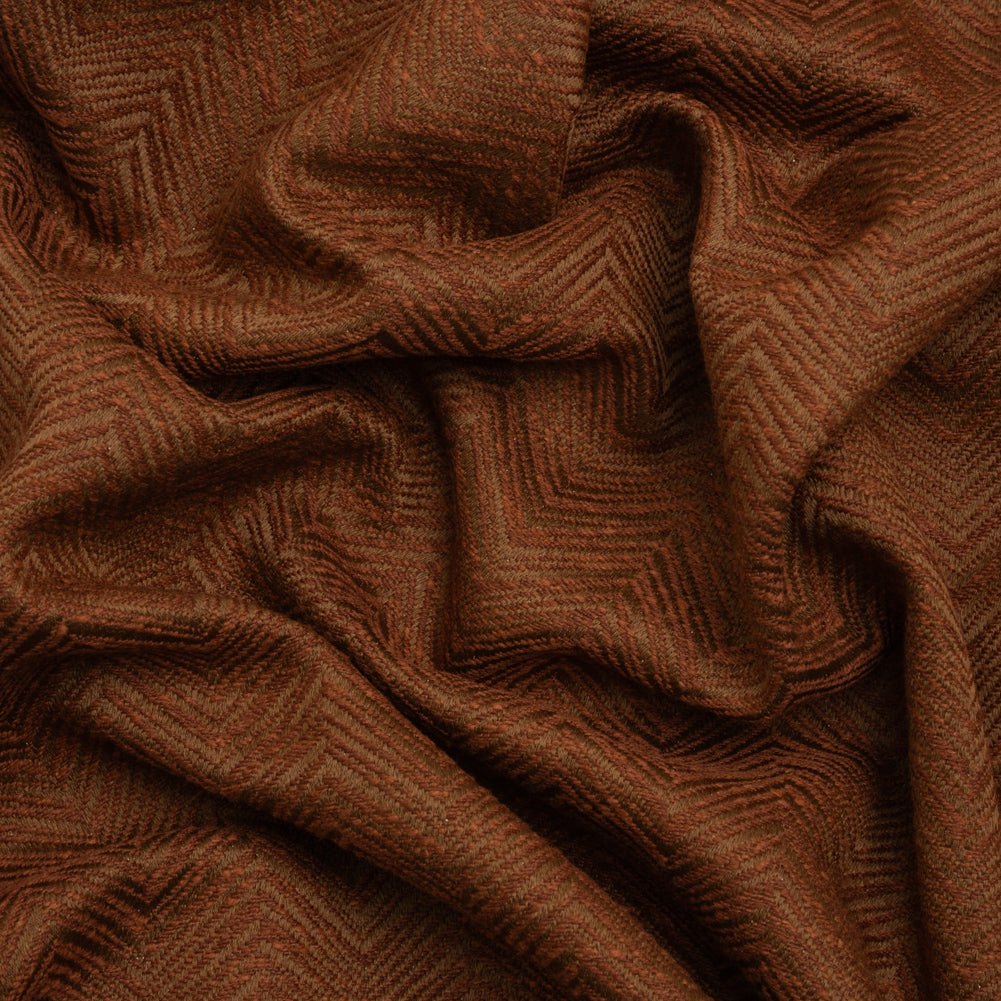 Herringbone Chevrons Recycled Polyester and Cotton Drapery Jacquard - Ginger - British Imported - Joann Fabrics
