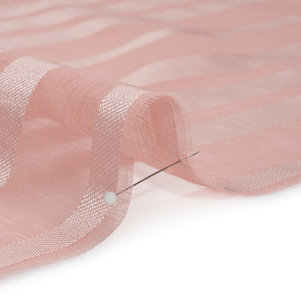 Famous Australian Designer Dusty Rose Striped Polyester Burnout Woven - Joann Fabrics