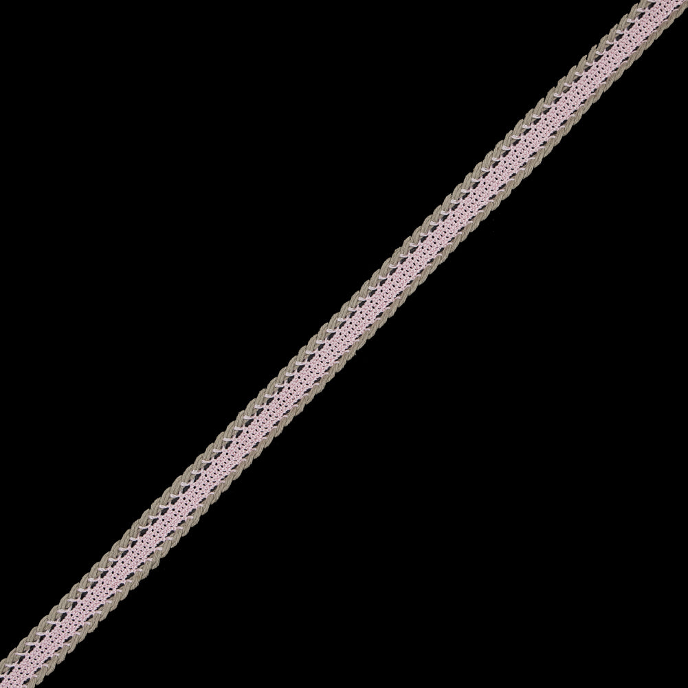 Pink and Beige European Crochet Trim - 0.5
