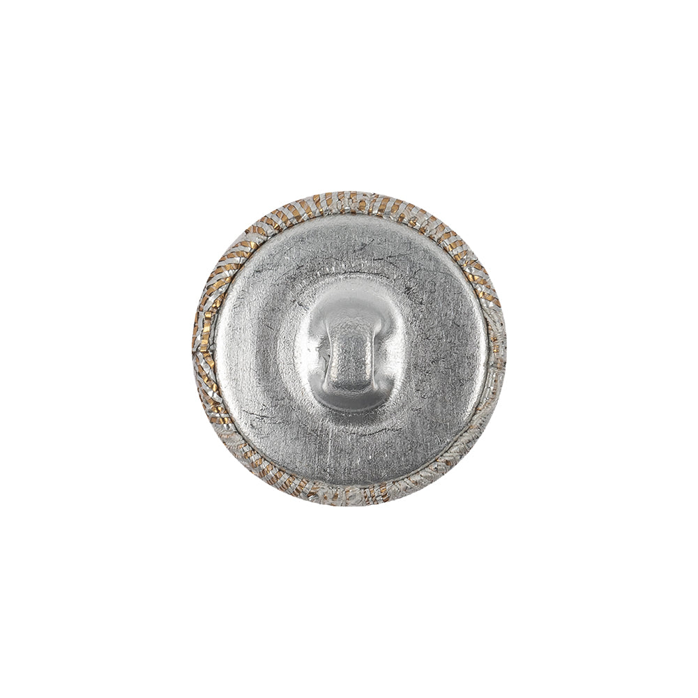 Golden Egg Lurex, Rainy Day and White Abstract Brocade Fabric Covered Shank Back Button - 30L/19mm - Joann Fabrics