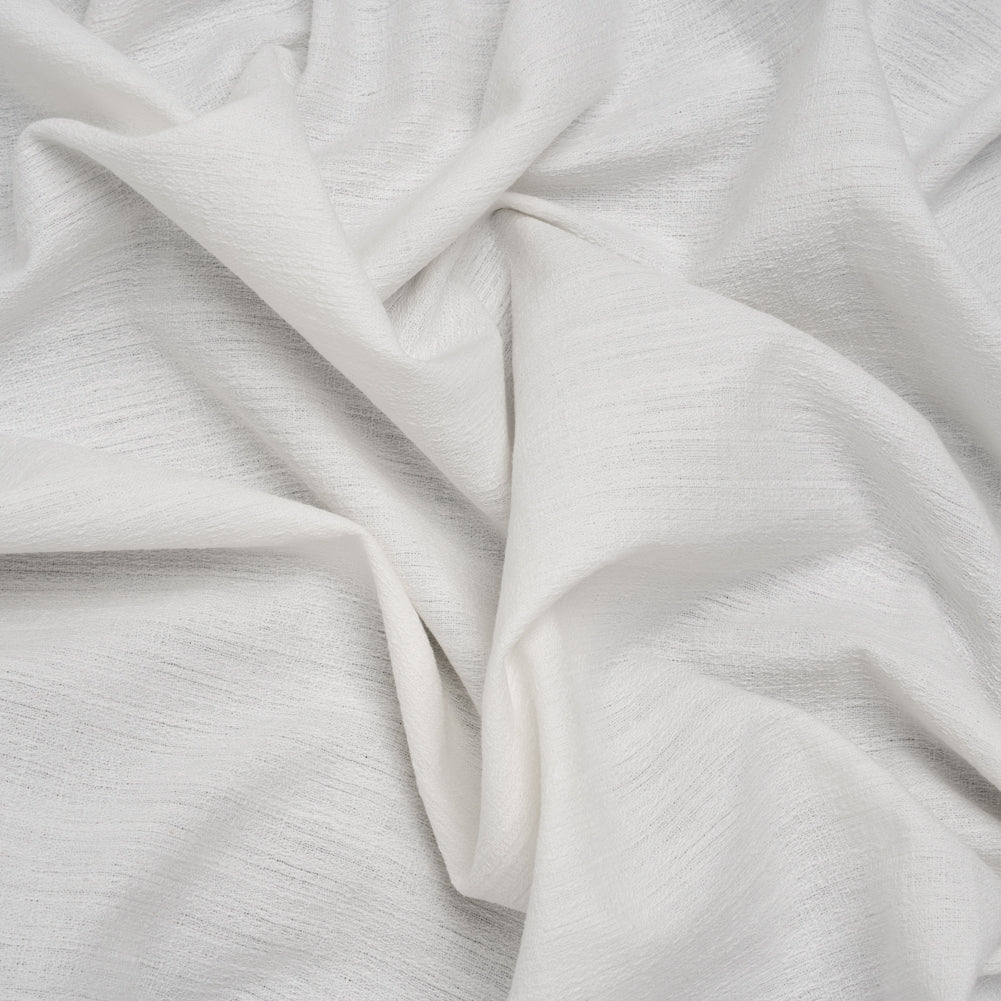 Textured Cotton Woven - White - Famous Australian Famous Australian Designer Deadstock - Joann Fabrics