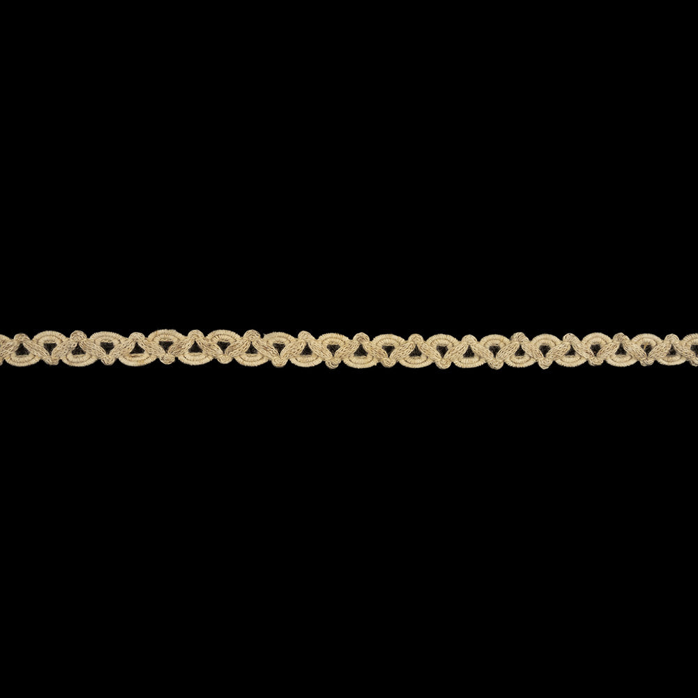 Almond Milk Waves and Zig Zags Gimp Braided Trim - 0.375