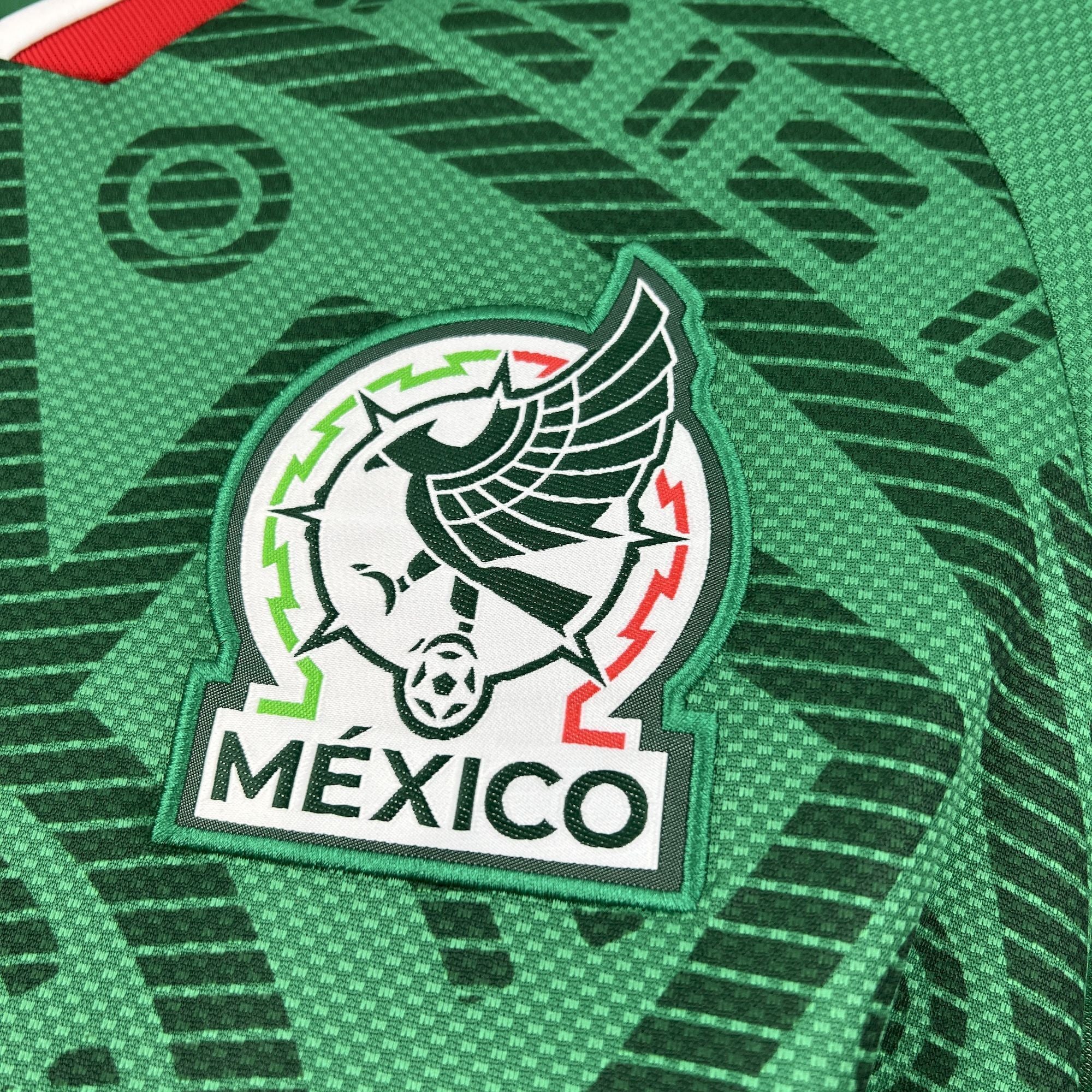 Mexico 2026 World Cup Green Pattern Home Football Shirt | Fan