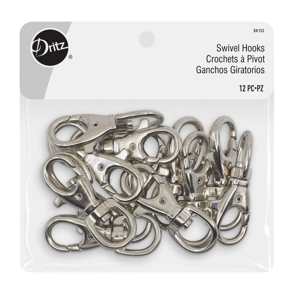 Dritz Swivel Hooks - Nickel - 12pc - Joann Fabrics