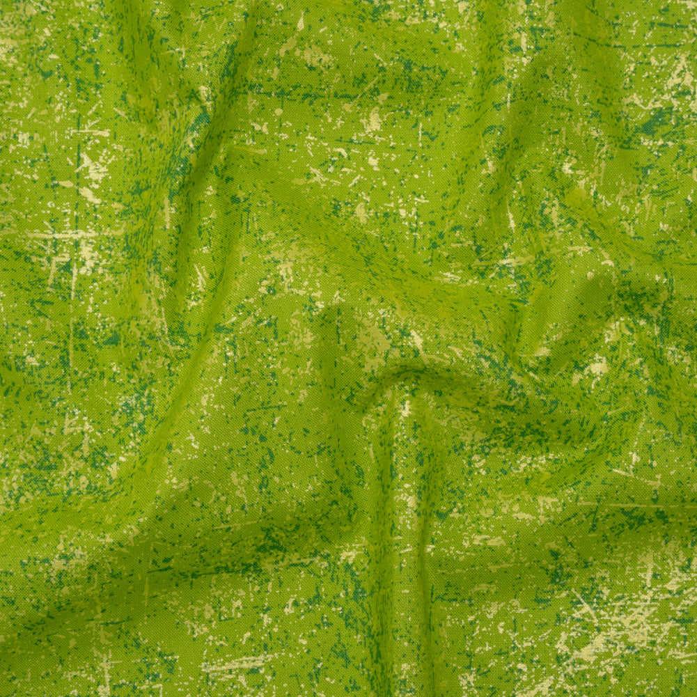 Pearl Finish Quilting Cotton by Patrick Lose for Northcott - Lime Twist Textural Abstract - Glisten Collection - Joann Fabrics