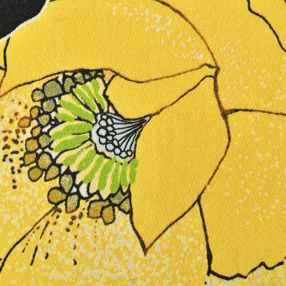Mood Exclusive Floral Phantasmagoria Sky Blue and Yellow Stretch Cotton Sateen - Joann Fabrics