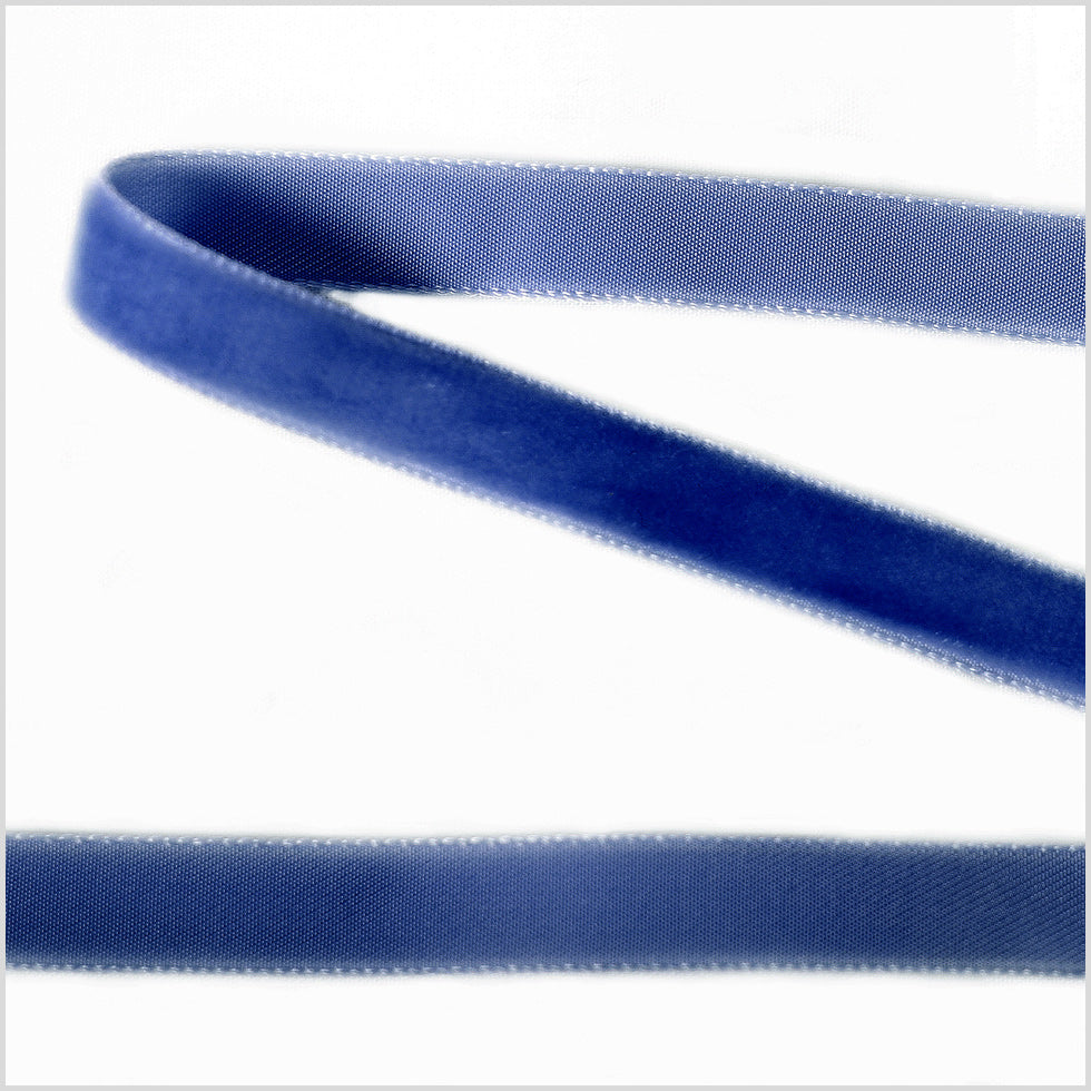 Single Faced Velvet Ribbon Made in Italy - 3/8