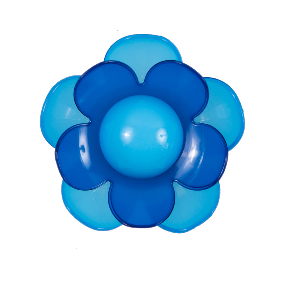 Italian Blue Floral Shank-Back Button - 48L/30.5mm - Joann Fabrics