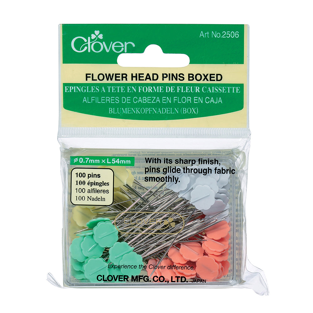 Clover Flower Head Pins Box for Medium Weight Fabrics - 100 ct - Joann Fabrics