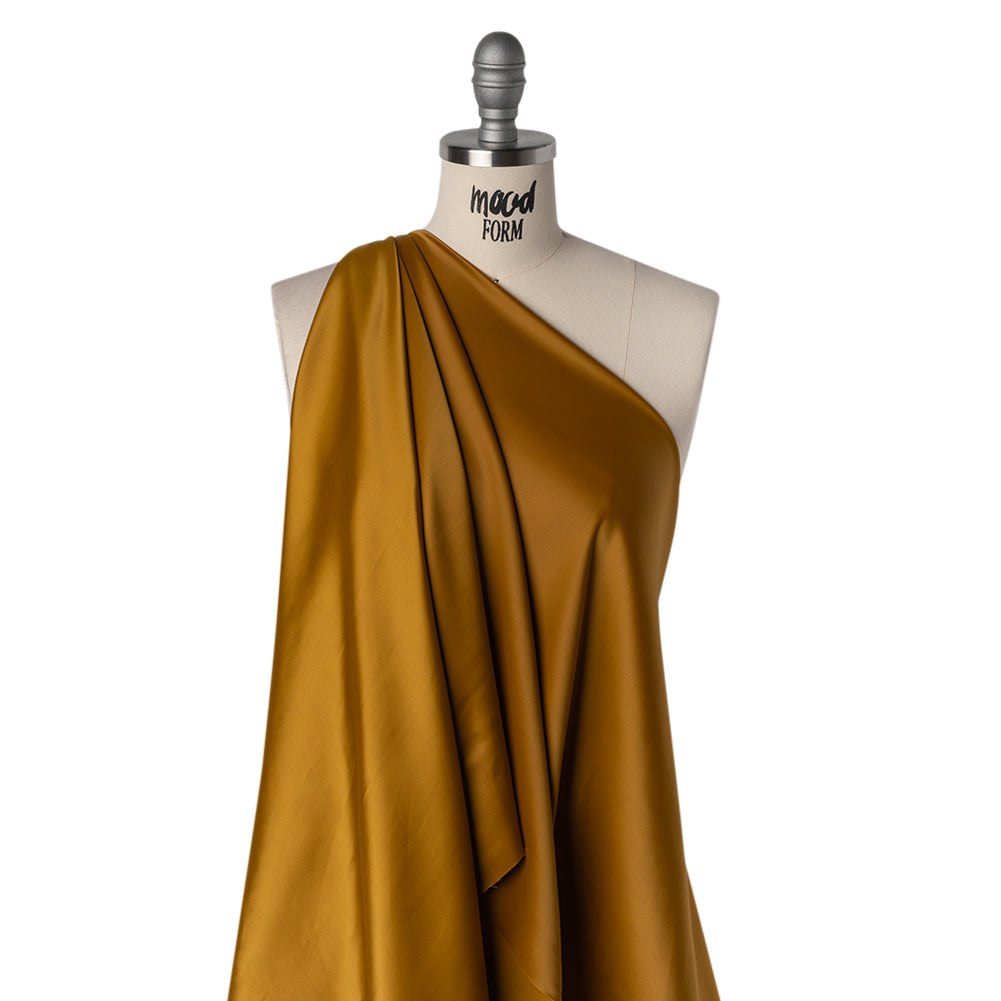 Stretch Polyester Satin - Cognac Brown - Designer Deadstock - Joann Fabrics