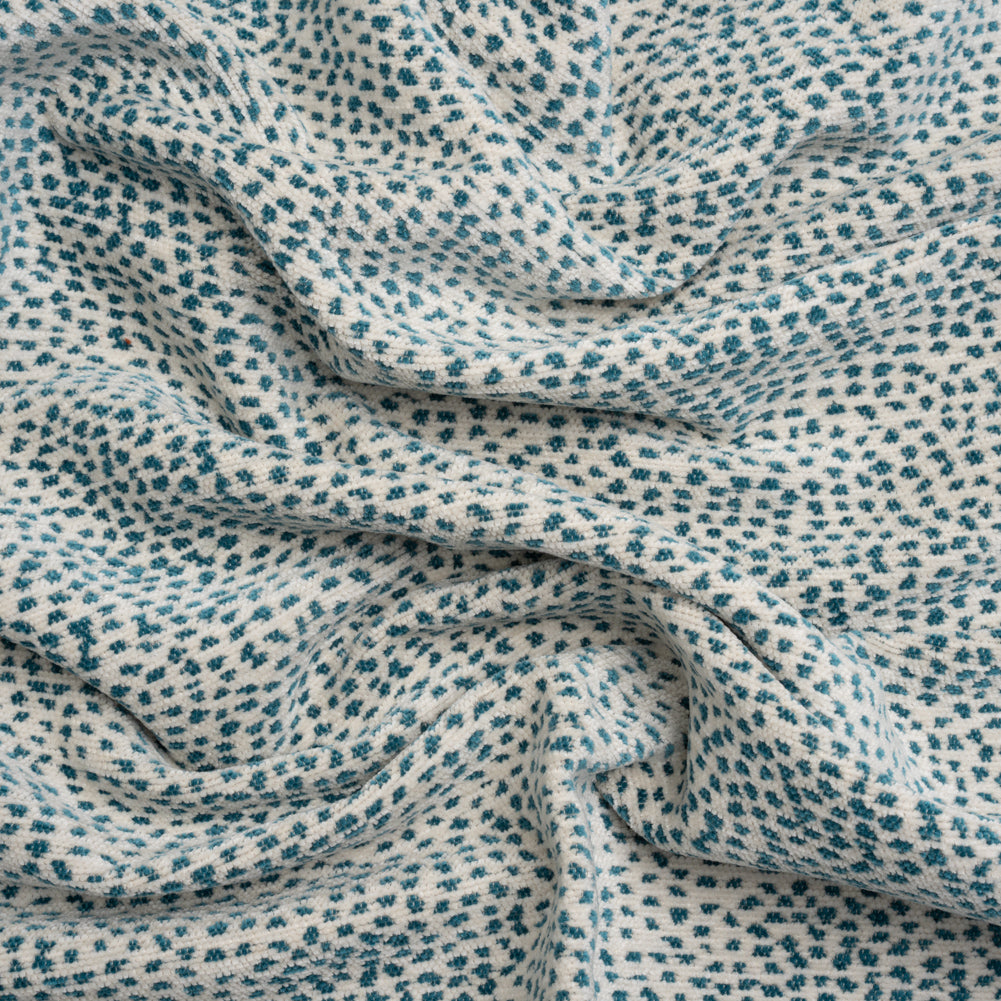 Upholstery Chenille - Teal Spotted - Remus Collection - Joann Fabrics