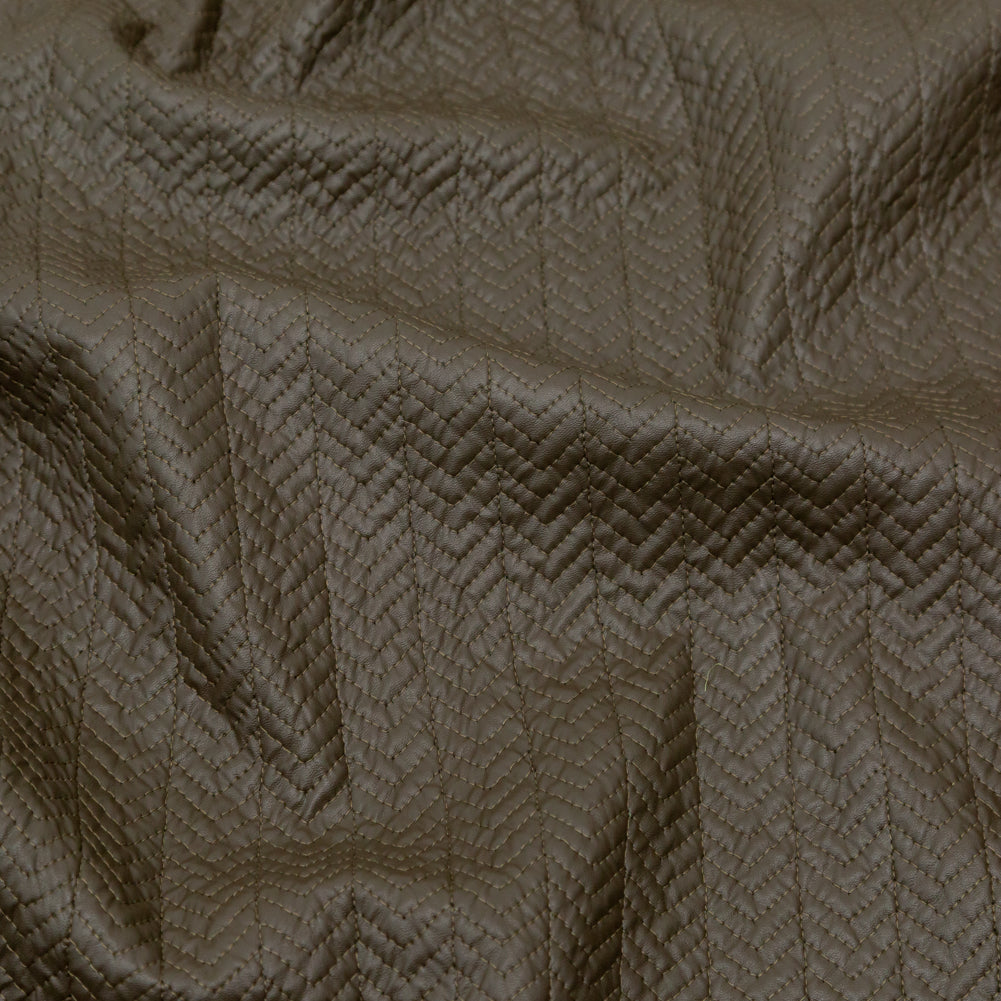 Muted Brown Chevron Quilted Coating with Filler - Joann Fabrics