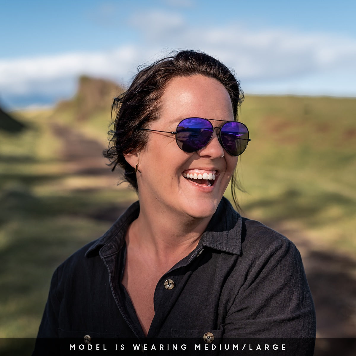 Tangle Free Aviator – Purple Polarized