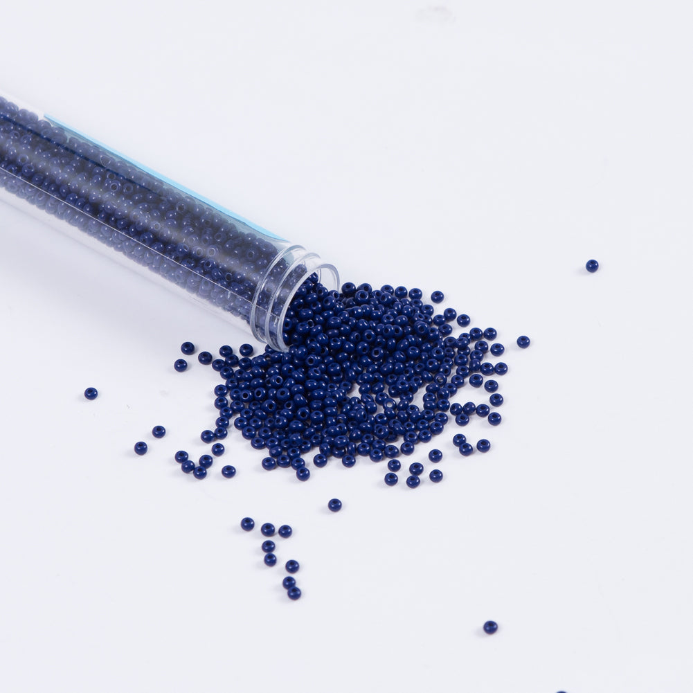 Dark Royal Blue Czech Seed Beads - Size 10 - Joann Fabrics