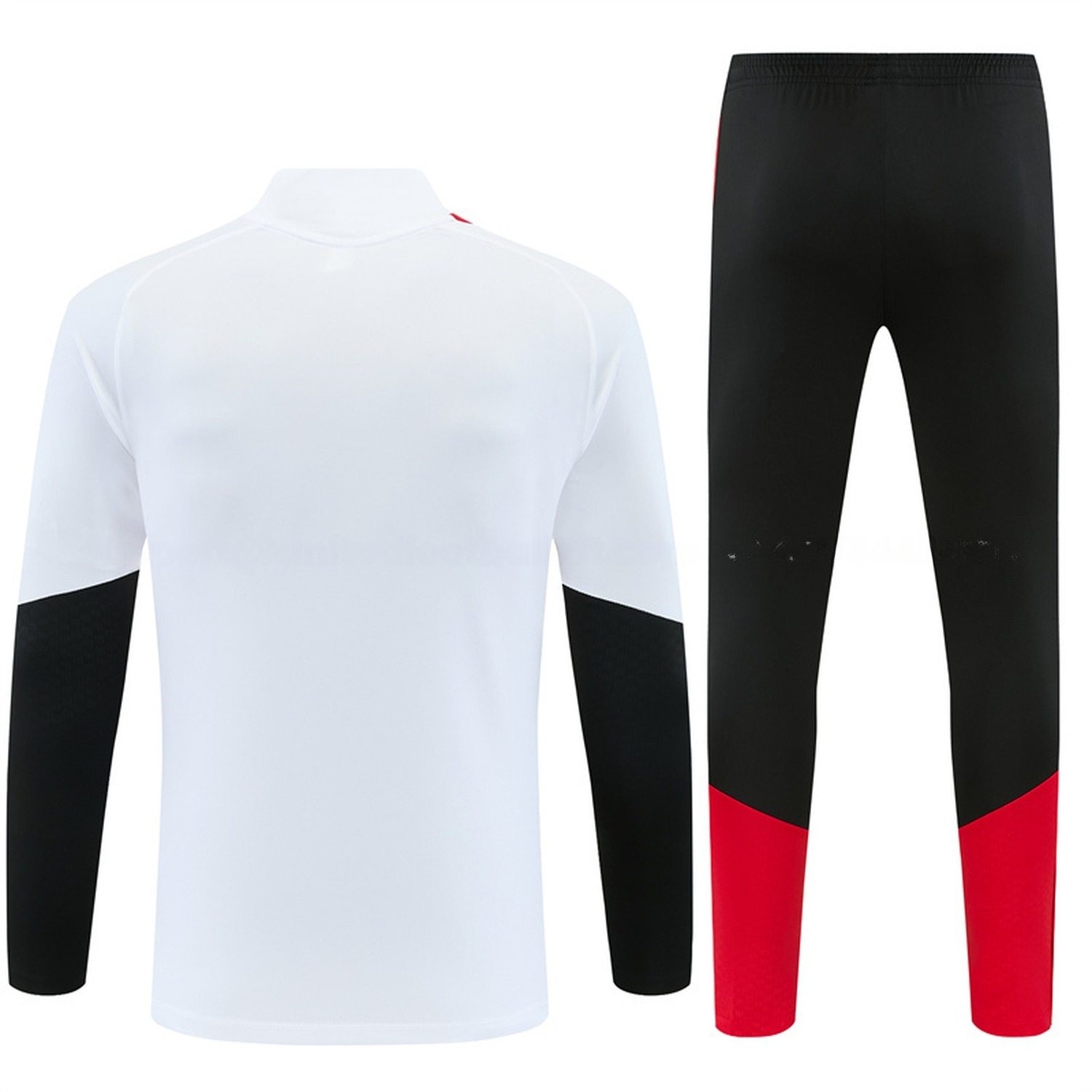 Arsenal 26-27 Long Sleeve Training Set - White Top & Black Pants - UnitedFutballJersey