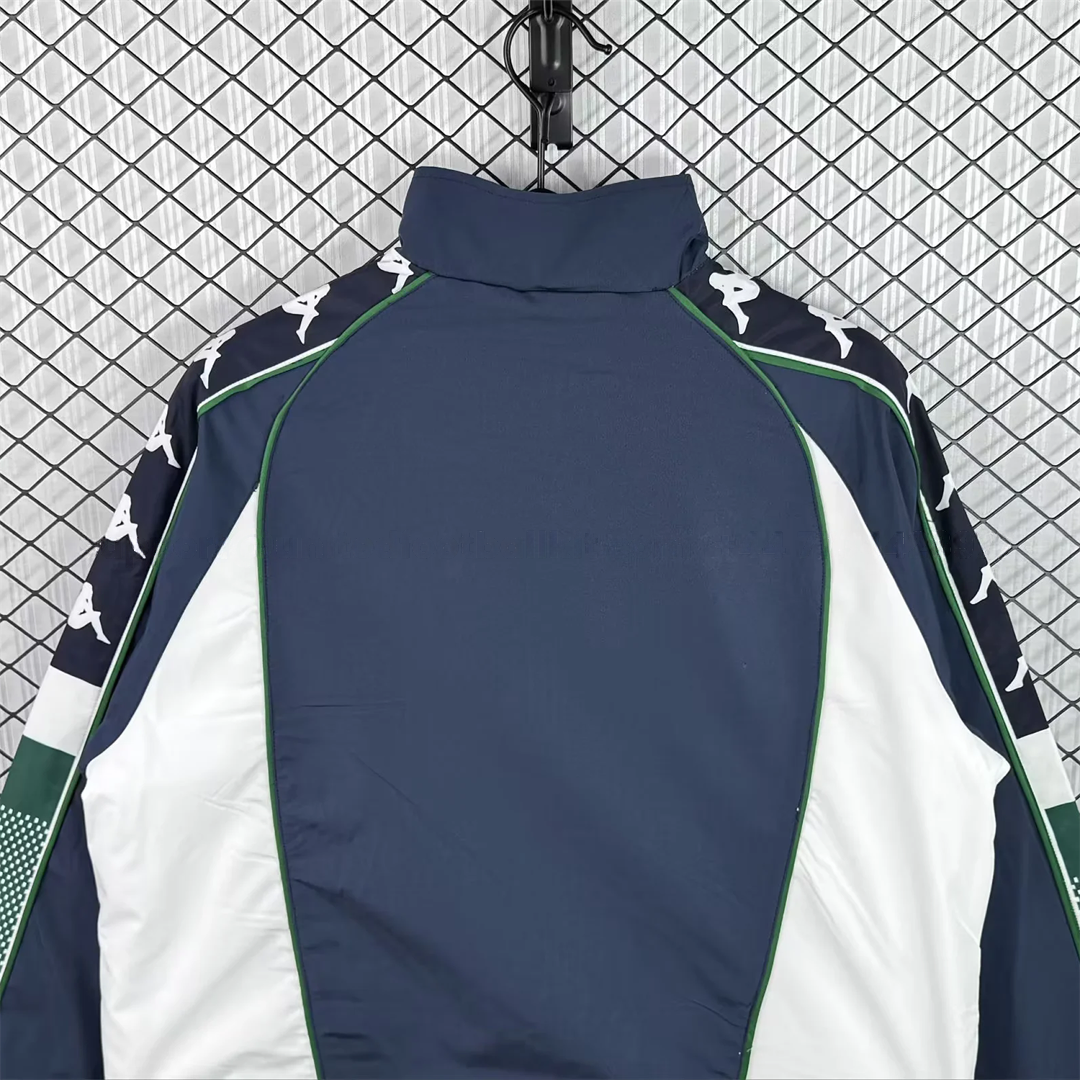 Retro Real Betis 1997-98 Deep Blue And White Windbreaker - UnitedFutballJersey