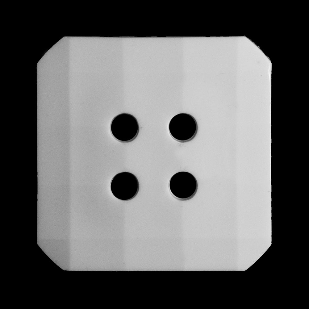 White Square Bevel Cut Button - 48L/30.5mm - Joann Fabrics