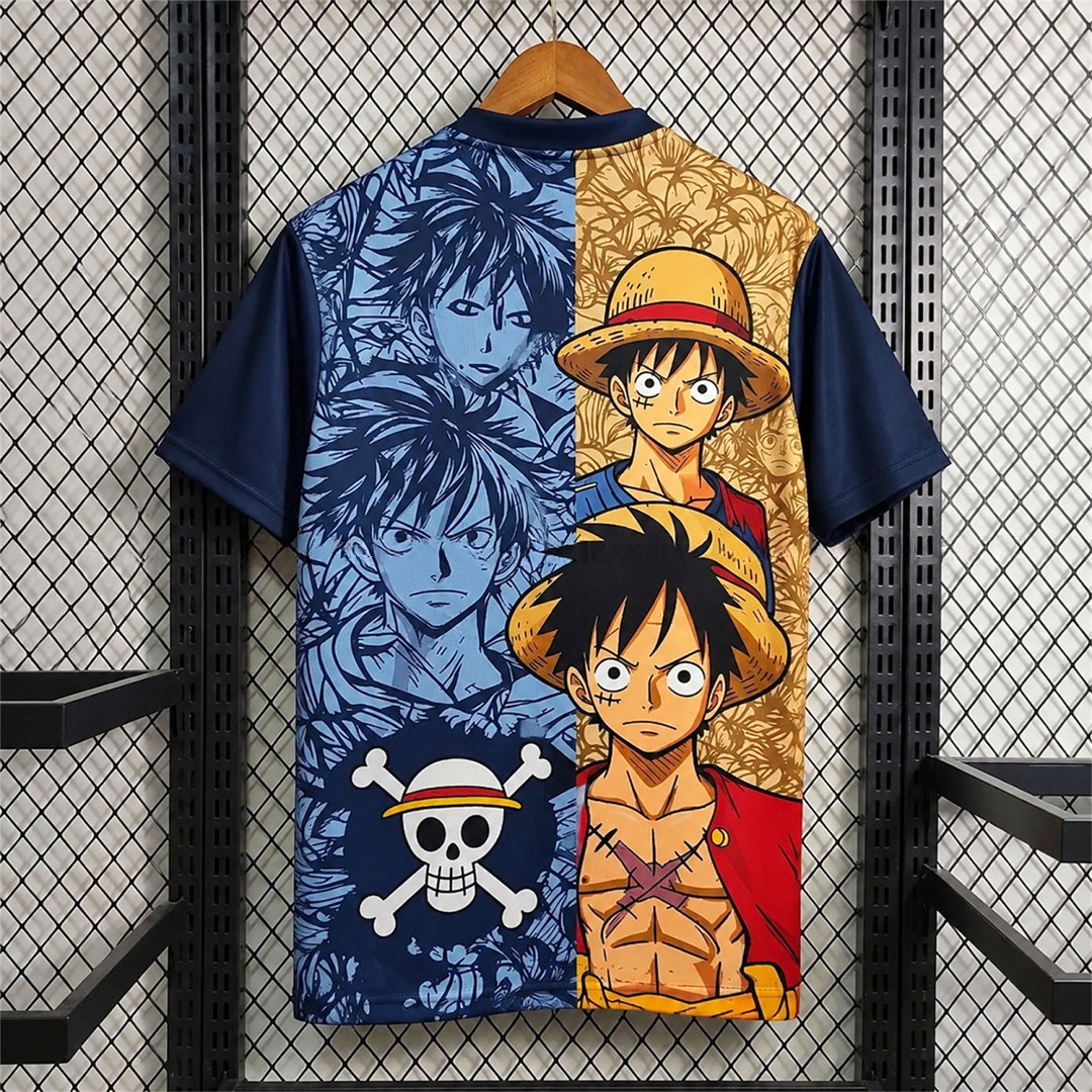 Japan 2026 Luffy Skull Blue Yellow Special Jersey - Fans Version - UnitedFutballJersey
