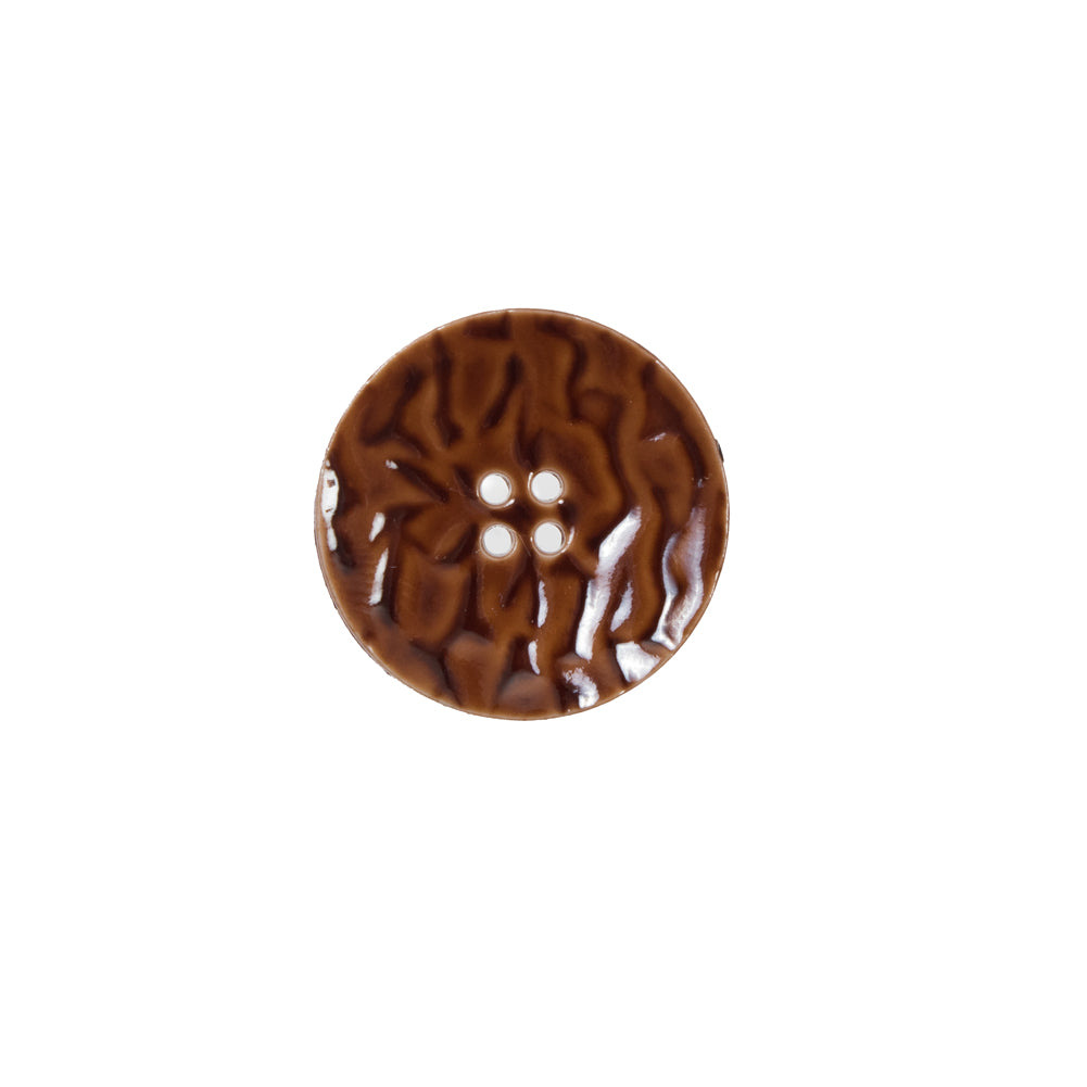 Italian Toffee Brown Textured Button - 24L/15mm - Joann Fabrics