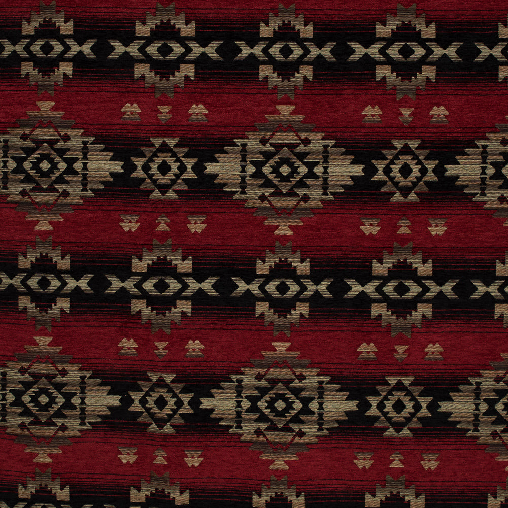 Fire Geometric Stripes Polyester Chenille - Joann Fabrics