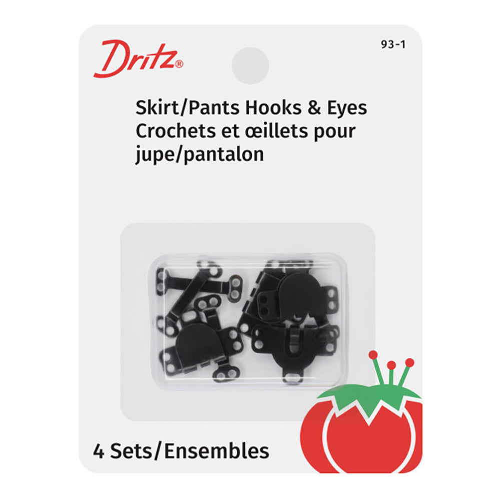 Dritz Wide Hooks & Eyes - Black - 4 Sets - Joann Fabrics