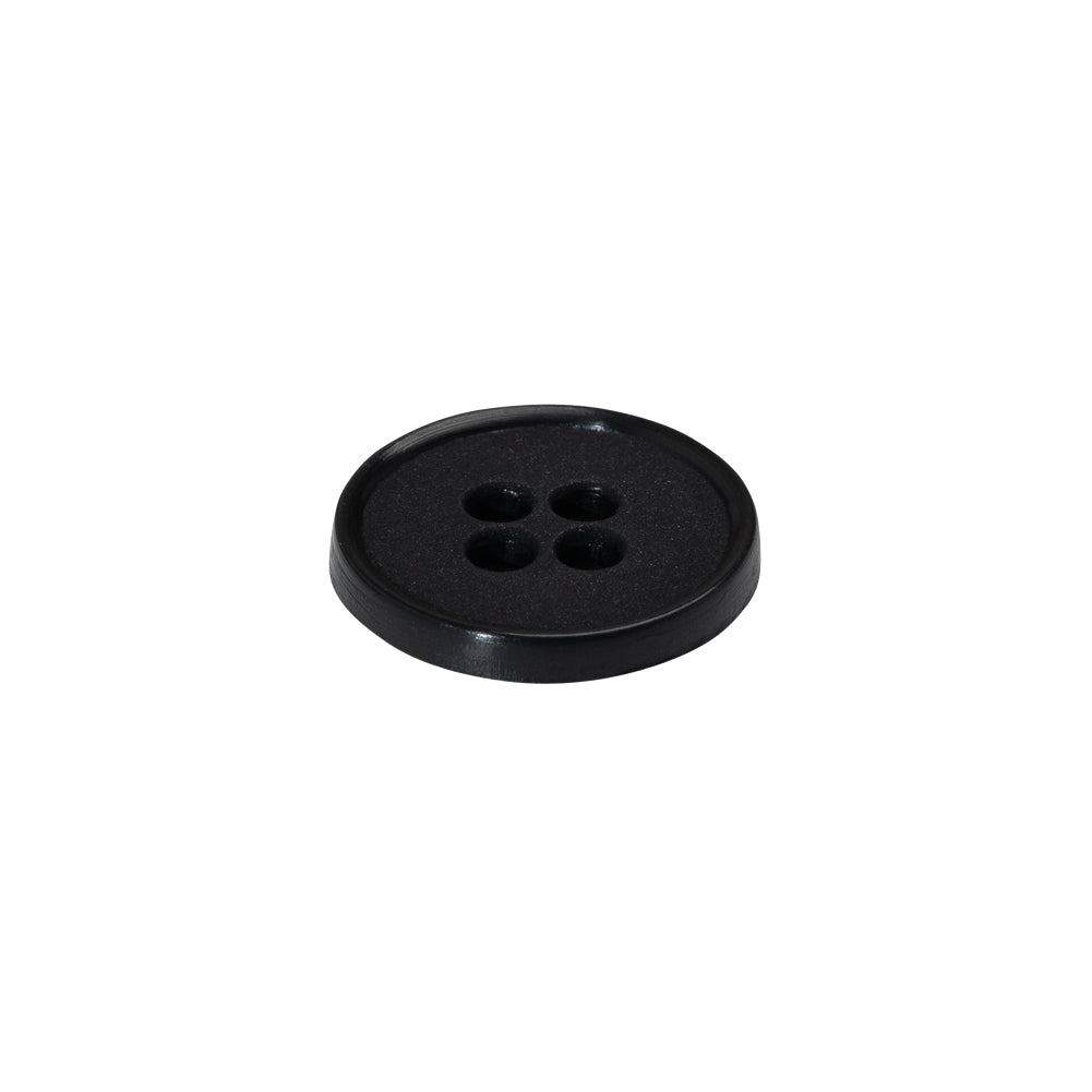 4-Hole Plastic Button - 24L/15mm - Matte Black Narrow Rim - Joann Fabrics