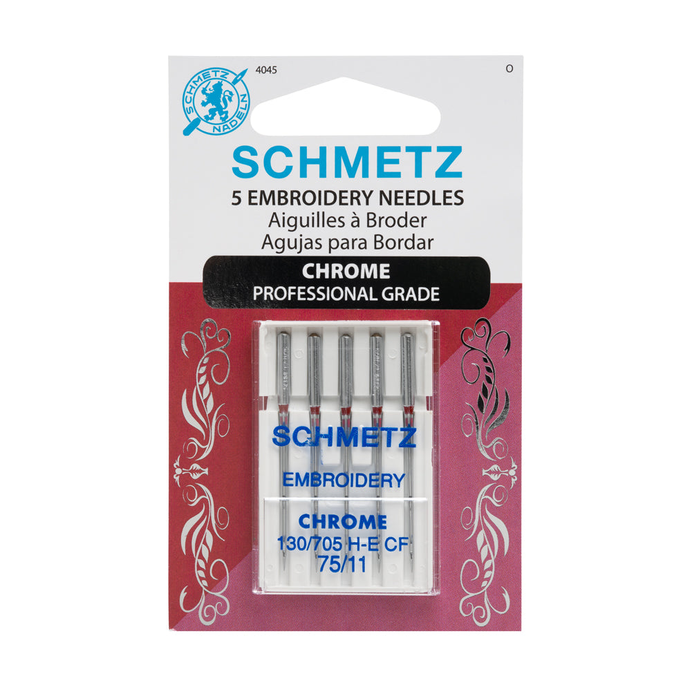 Schmetz Chrome Embroidery Machine Needles - 75/11 - 5 ct - Joann Fabrics