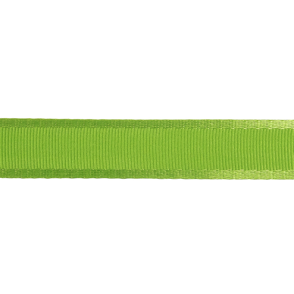 Lime Satin-Edged Grosgrain Ribbon - 0.625