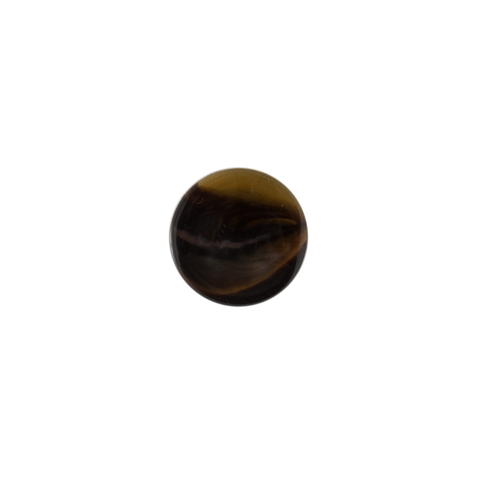 Italian Brown Glossy Shank Back Button - 18L/11.5mm - Joann Fabrics