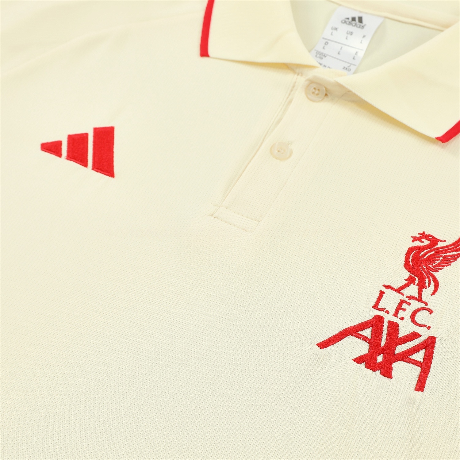 Liver.pool 25-26 POLO Short-Sleeve Training Set - White Top and Black Pants - UnitedFutballJersey