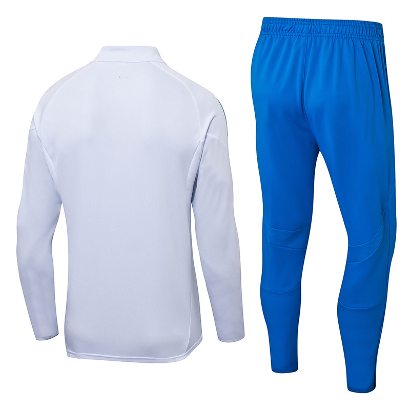 2025-2026 Real Madrid White Half-Pull Training Suit Football Shirt 1:1 Thai Quality Set 01