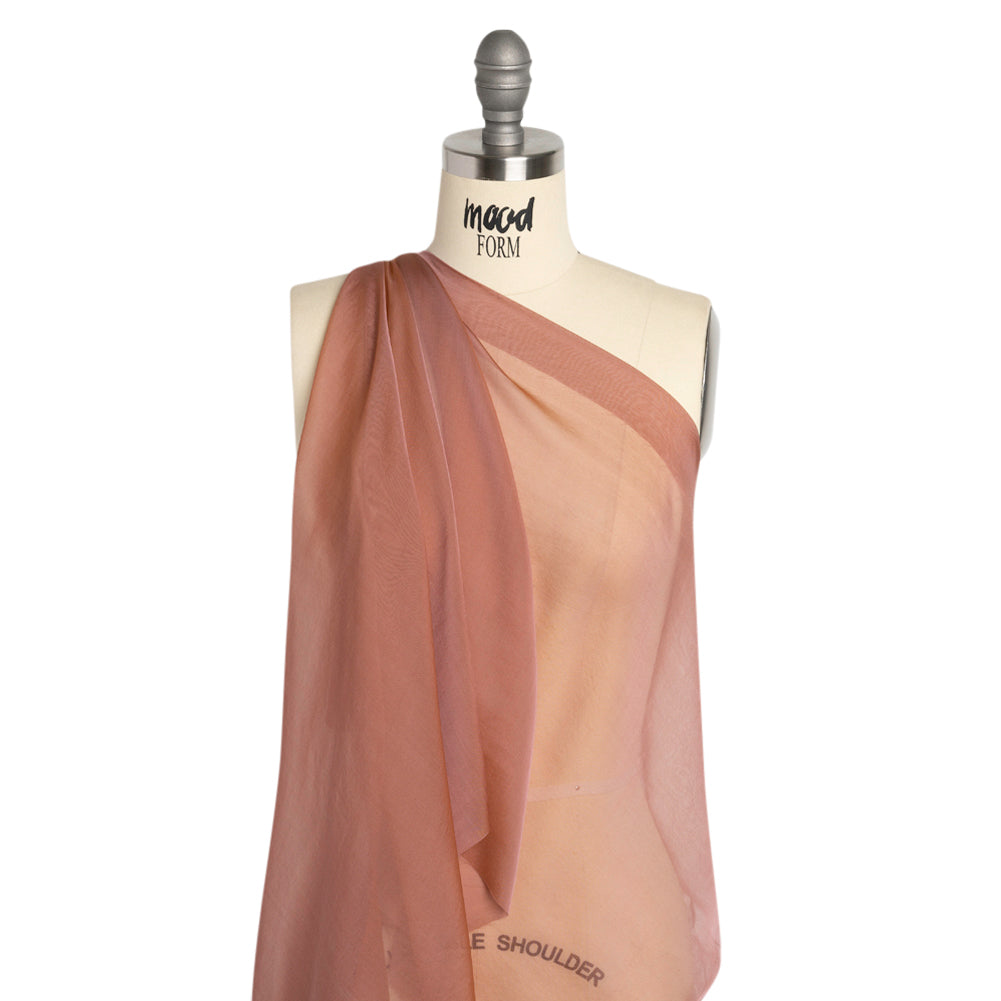 Chiffon-Like Silk Voile - Rose and Brown Iridescent - Adelaide Collection - Joann Fabrics
