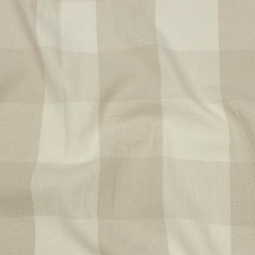Beige and Cream Buffalo Check Linen and Cotton Woven - Joann Fabrics