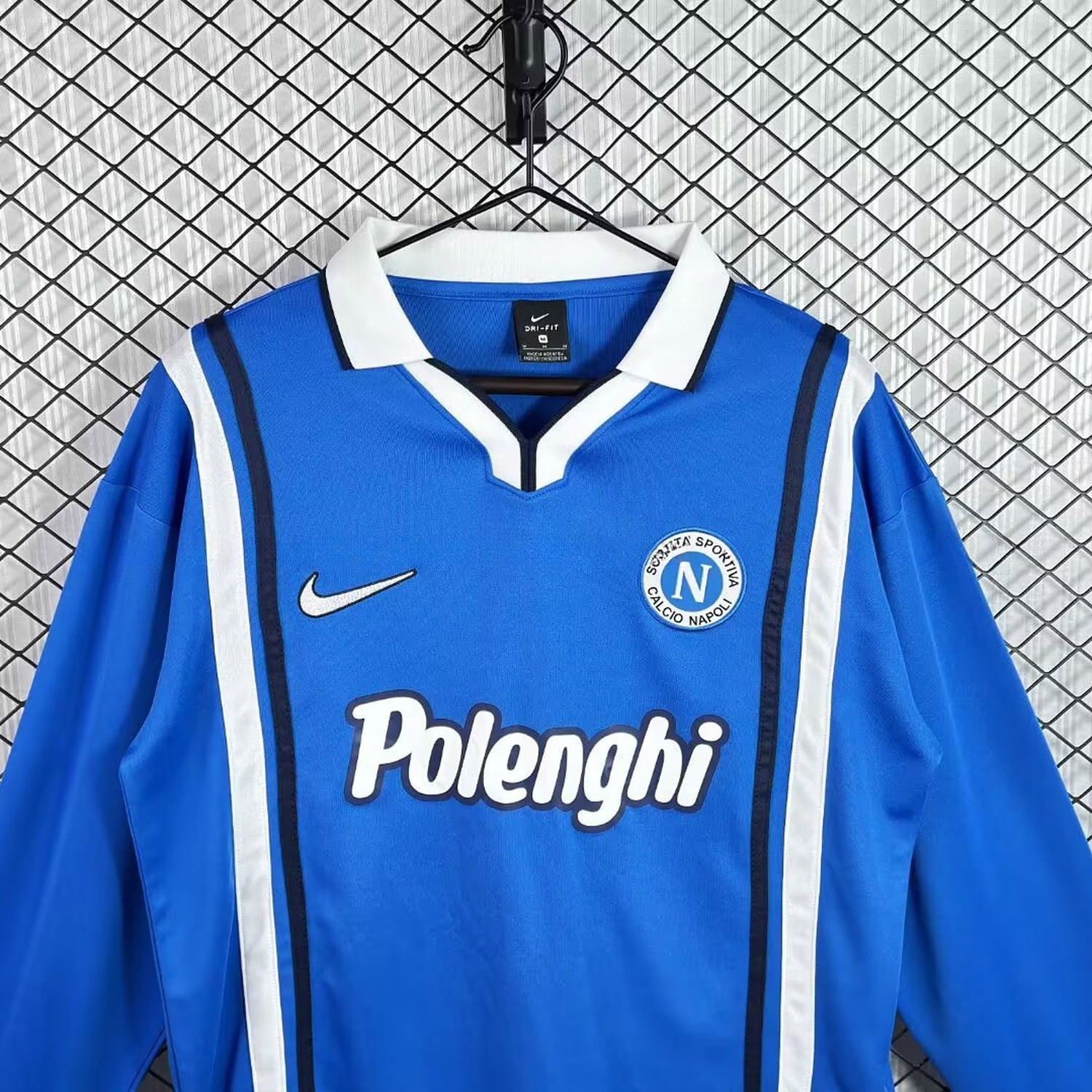 Retro Napoli 1997-98 Home Long Sleeves Jersey - UnitedFutballJersey