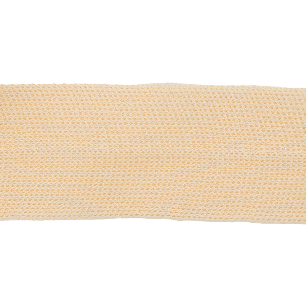 Beige Cotton Knit Foldover Trim - 1.25