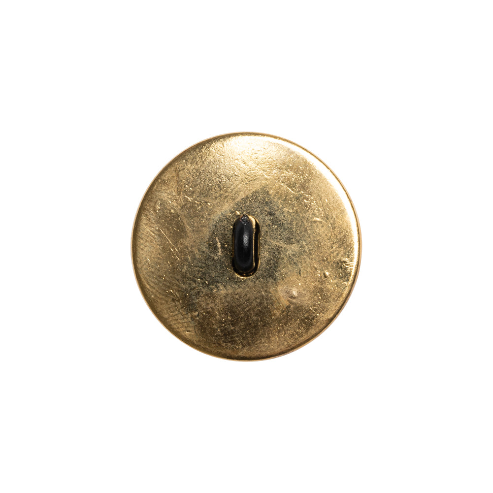 Domed Plastic Shank Back Button - Black and Metallic Gold Faceted - 32L/20mm - Joann Fabrics