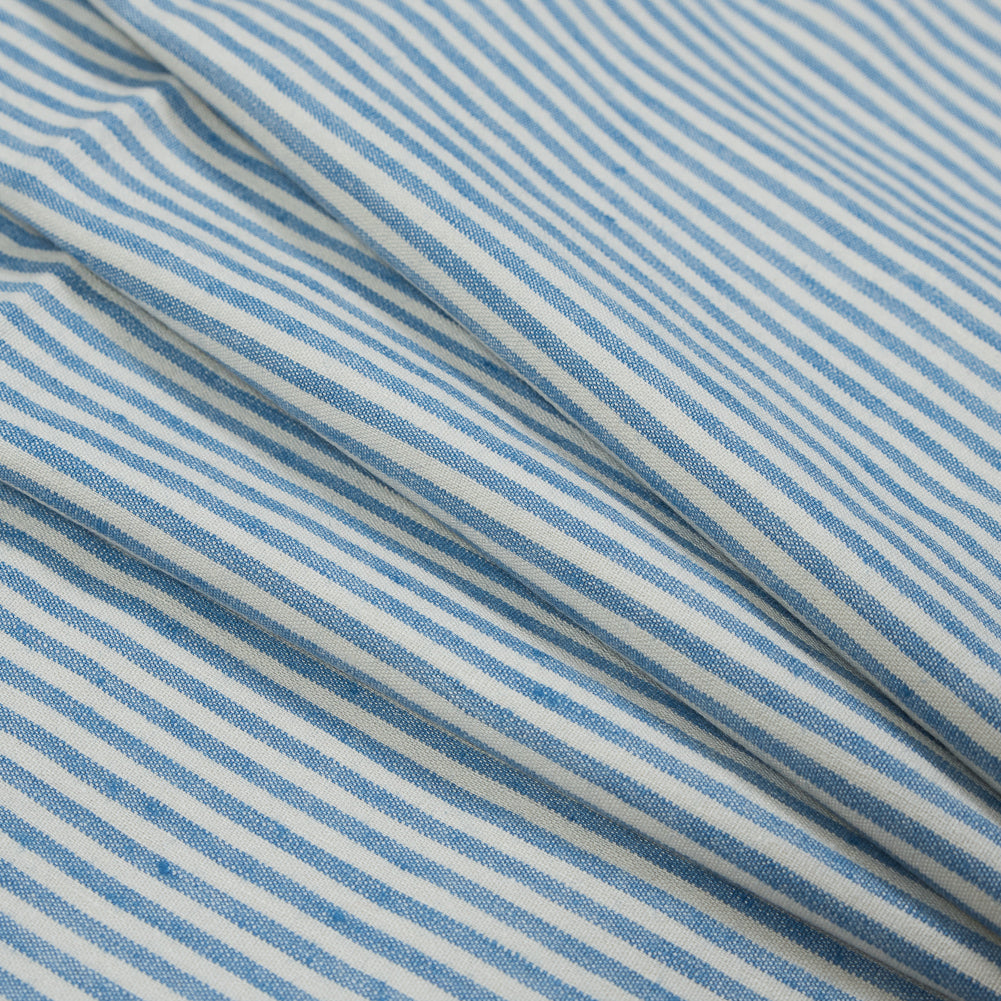 Stretch Linen Woven - Striped Blue - Asturias Collection - Joann Fabrics
