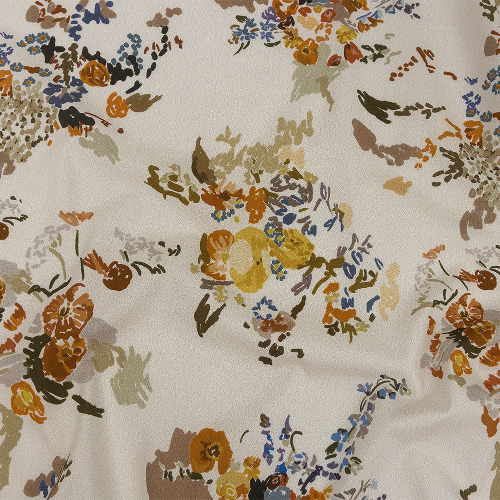 Mood Exclusive Ivory Just Because Bouquet Stretch Cotton Poplin - Joann Fabrics