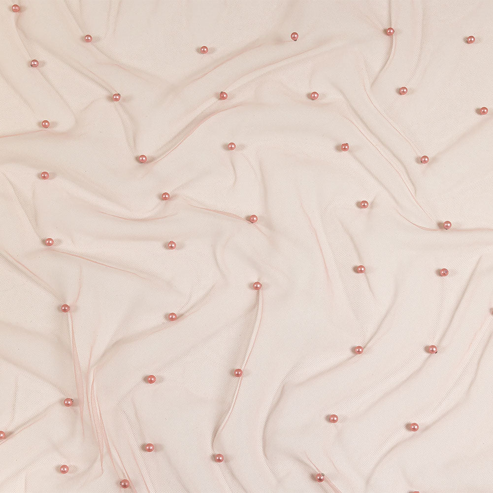 Beaded Tulle - Coral Haze - Sylvie Collection - Joann Fabrics