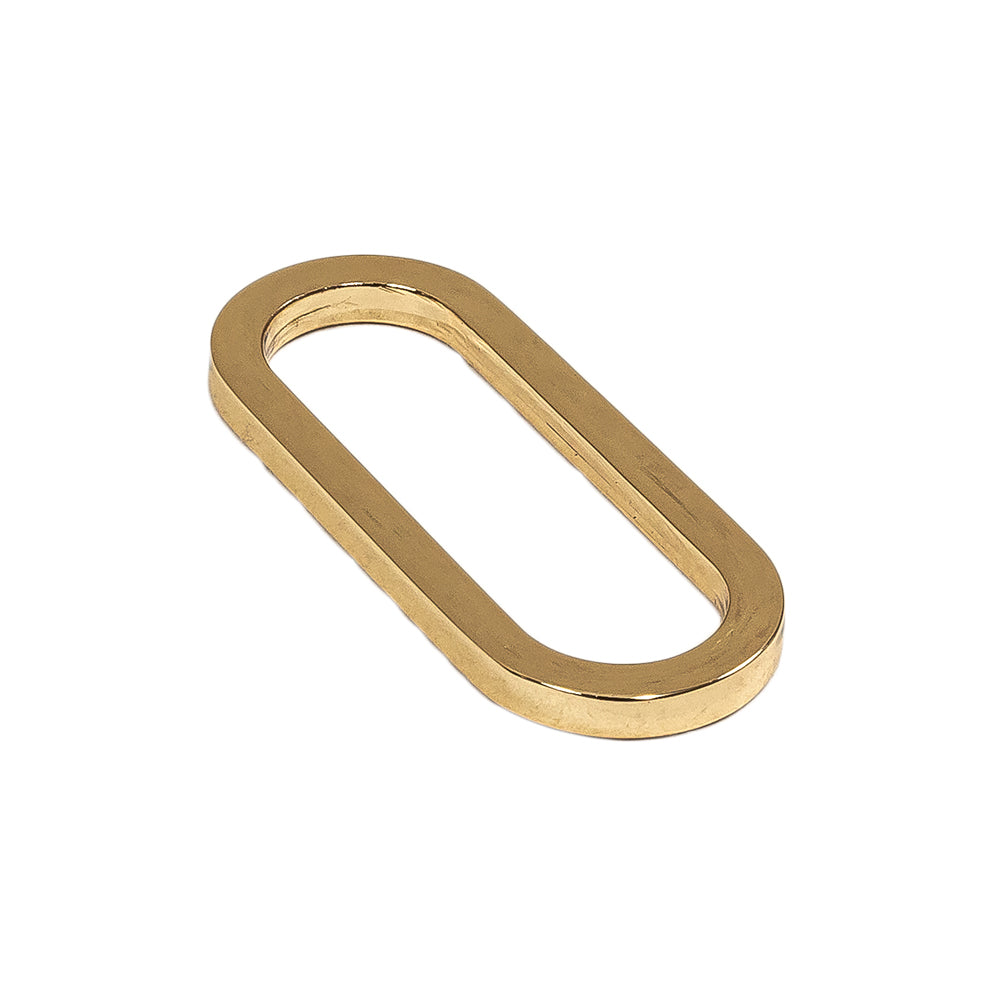 Gold Metal Oval Ring - 1.5