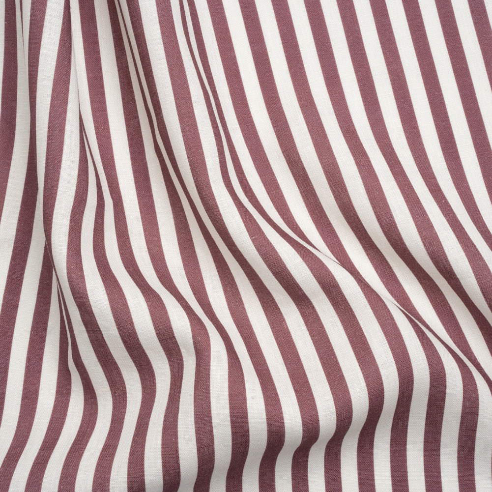 Medium Weight Linen Woven - Dusty Plum Stripes - Lydia Collection - Joann Fabrics
