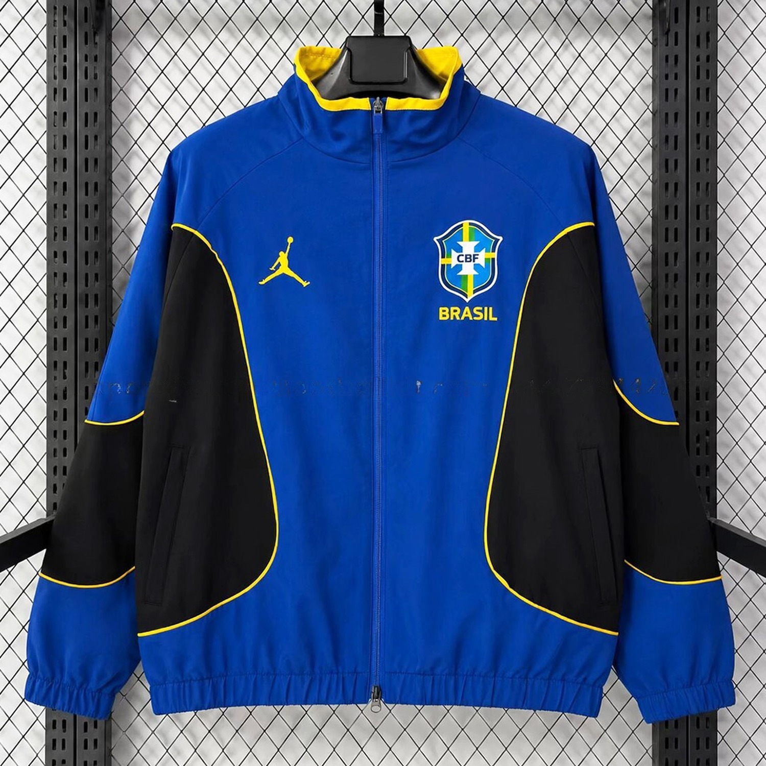 Brazil 2026 Away Blue With Black Windbreaker - UnitedFutballJersey