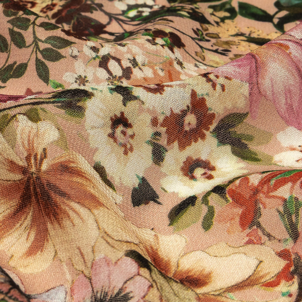 Mood Exclusive Pink Botanical Bounty Viscose Georgette - Joann Fabrics