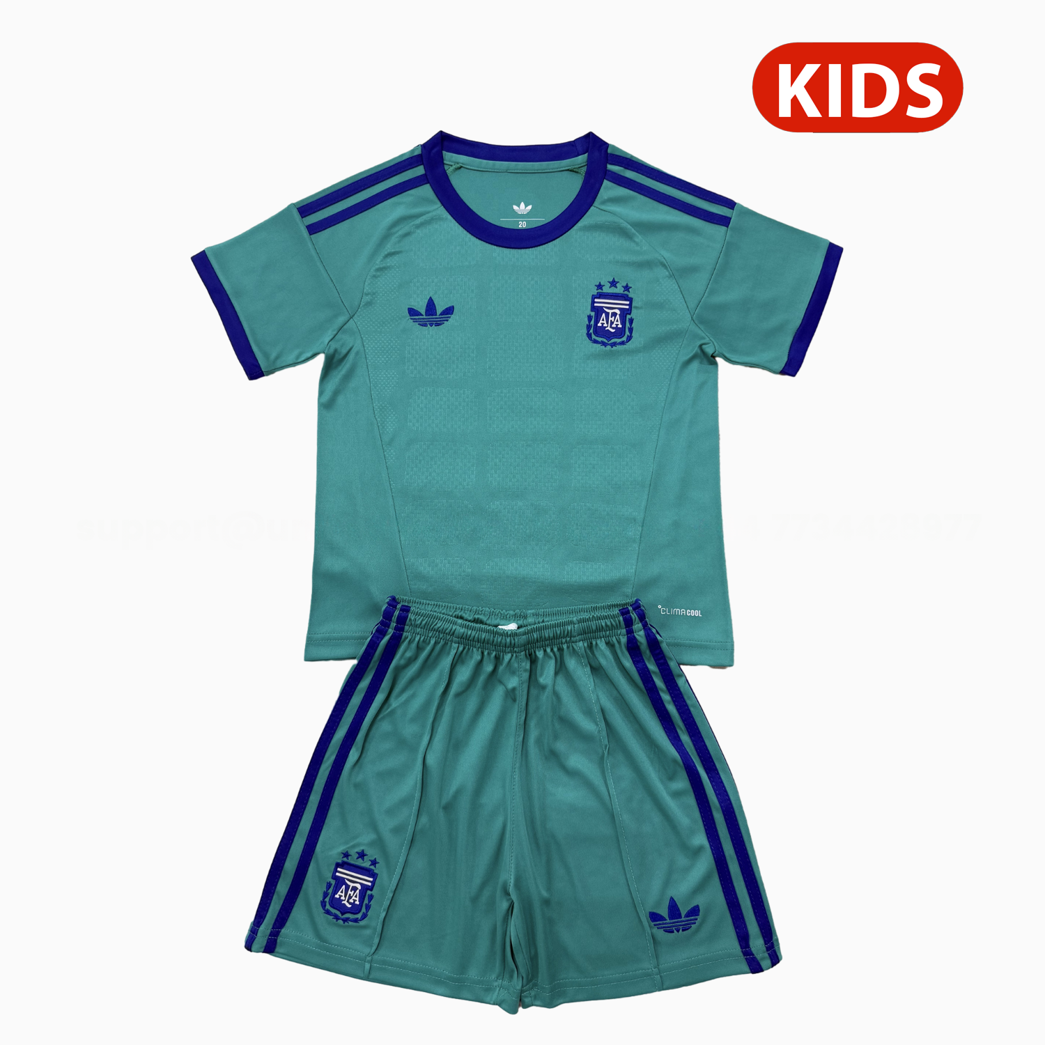Argentina 2026 Green Goalkeeper Jersey Kids Kit - UnitedFutballJersey