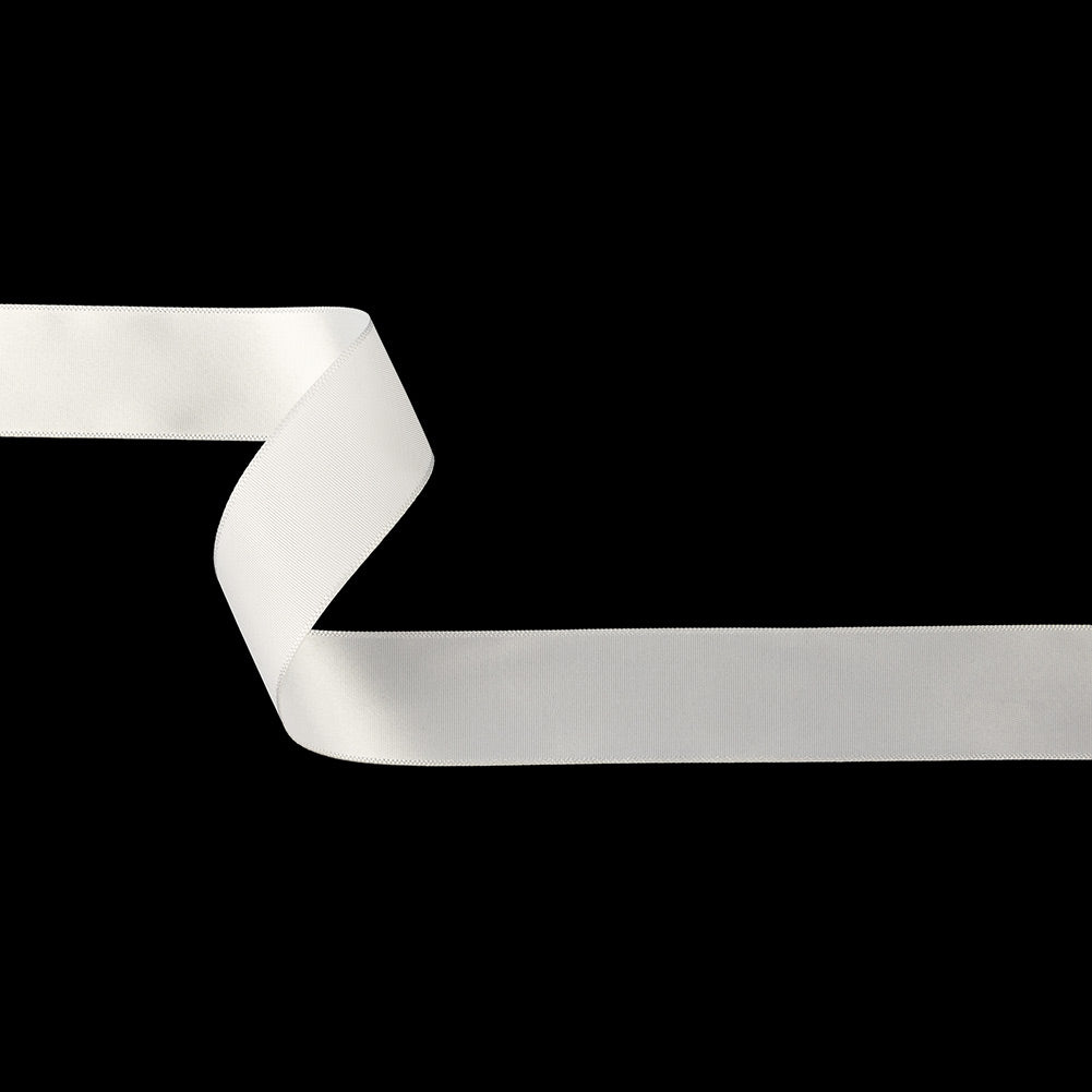 White Single Faced Satin Ribbon - 1