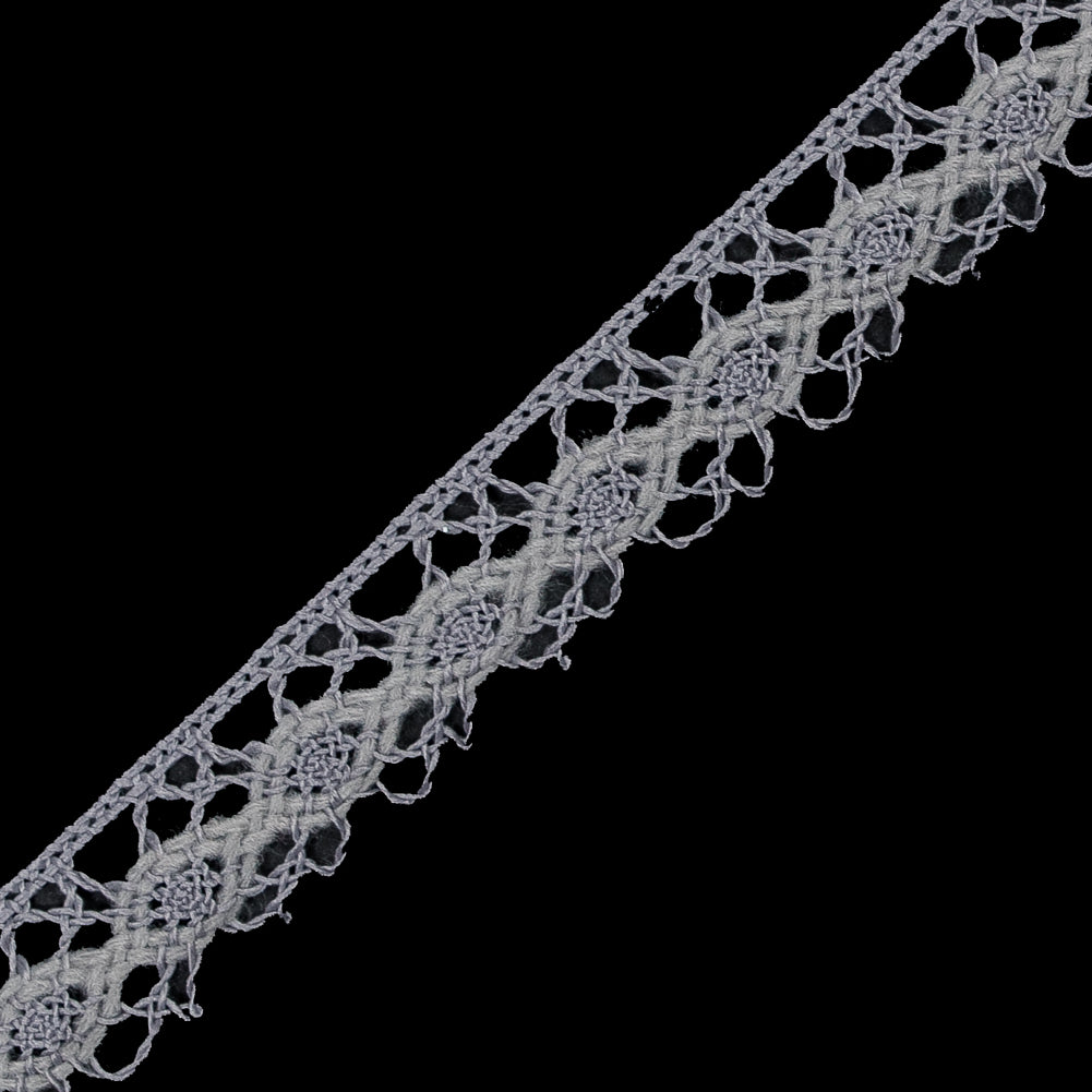 Silver European Crochet Trim - 0.75