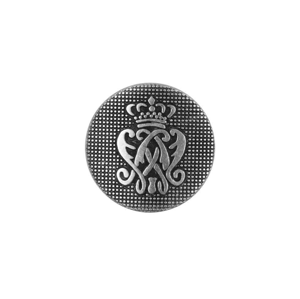 Italian Silver Crest Zamac Button - 24L/15mm - Joann Fabrics