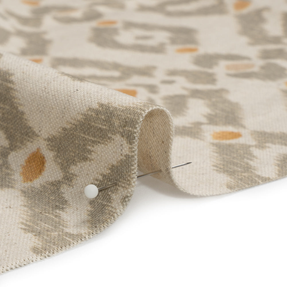 Cotton and Linen Canvas Print - Terracotta Ikat Geometries - British Imported - Joann Fabrics